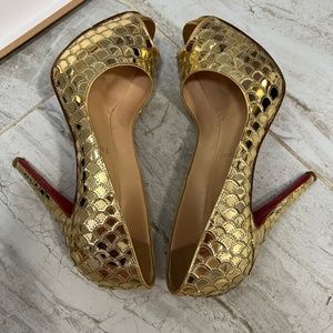 Christian Louboutin Poseidon, 120, Gold